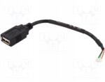 Delock Kábel; Usb 2.0; Usb A aljzat, 4pin tipli csatlakozó; aranyozott (84834)