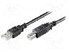 Goobay Cablu USB A mufa, USB B mufa, USB 2.0, lungime 1m, negru, Goobay - 96185