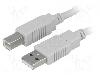 BQ CABLE Cablu USB A mufa, USB B mufa, USB 2.0, lungime 1.8m, gri, BQ CABLE - CAB-USBAB/1.8