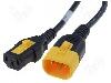 Schurter Cablu alimentare AC, 1.2m, 3 fire, culoare negru, IEC C13 mama, IEC C14 tata, SCHURTER - 6051.2027