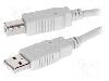 BQ CABLE Cablu USB A mufa, USB B mufa, USB 2.0, lungime 1m, gri, BQ CABLE - CAB-USBAB/1