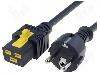 Schurter Cablu alimentare AC, 6m, 3 fire, culoare negru, CEE 7/7 (E/F) mufa, IEC C19 mama, SCHURTER - 6051.2123