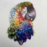 Funny Papagal tropical colorat Puzzle