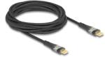 Delock Cablu Delock - 80765 (USB A - USB Type-C - cablu de date și încărcare transparent, PD 3.0, 100 W, negru, 3 m) (80765)