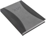 REALSYSTEM Agendă REALSYSTEM Premium A, format A/5, pagini galbene, coperți gri, 2027 (9322-73)
