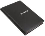 REALSYSTEM Agendă REALSYSTEM Carbon A/5 cu pagini albe din oțel plat, 2027 (5321-81)
