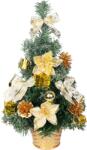 MagicHome Bradut decorativ de Craciun auriu, predecorat, 40 cm (8092054)