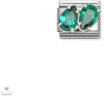 NOMINATION "Dupla zöld könnycsepp" charm - 330329-12