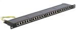 Delock 19 Patchpanel 24P Cat . 6 0.5 HE black (43316)