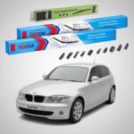 TeamCar Ștergătoare BMW Seria 1 Hatchback 5UȘI (E87) 2003-2007 | Set Față și Spate Flat Premium - TeamCar® (TC-E87NF-500500280FLP)