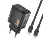 Dudao A27PCEU PD 30W GaN USB-C Wall Charger with USB-C Cable - Black (A27PCEU black) - vexio