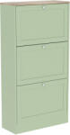HomCom Dulap pentru încălțăminte Stil modern, 3 uși abătătoare, 18 perechi de pantofi, 60 x 23, 5 x 115 cm, Verde | Aosom Romania (837-399V80LN) Pantofar
