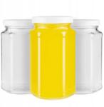 Bimberek 12 darabos Bimberek üvegkészlet, 385 ml, külön tetővel, hatszögletű, átlátszó, 12, 5x7 cm (ZES000226)