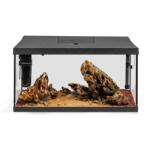 AQUAEL Acvariu LEDDY PLUS 60 D&N NEGRU + Dragon Whisper River Kit