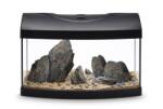 Diversa Acvariu 25l+pietre+echipament+substrat - Diversa STARTUP 40 LED Expert, cu geam frontal curbat, negru + WIO Storm Hour River Kit