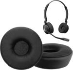 TYPEC Set 2 Perne de Schimb Typec home pentru Căști Jabra Engage 65 / 75 / 55, Piele Ecologică, Negru, Compatibilitate Over-Ear