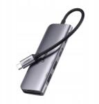 UGREEN 6in1 Hub Usb-c adapter Hdmi Usb-a Usb-c Pd Sd Tf olvasó szürke (4901996737559)