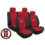 HD Racing Univerzális 11 részes autós üléshuzat szett - piros-fekete