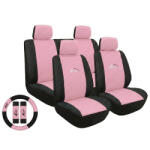 HD Racing Pillangó mintás univerzális autós üléshuzat szett - pink-fekete