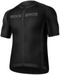Rockbros Rövid ujjú cipzáras kerékpáros mez XXXL-es méret fekete (4901996730185)