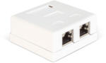 Delight Priza Dubla de Perete RJ45 8P8C FTP CAT6 pentru Retea Ethernet (GLB_05397B)