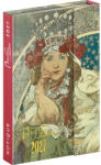 Presco Határidőnapló mágnessel záródó, heti, fehér lapokkal Alphonse Mucha 110x160mm, Presco - papirx