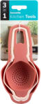 Bewello Set 3 in 1, palnie/ separator ou/ filtru ceai, 15 cm, compact, plastic, multifunctional, piersica (GLB_57548P) Tacam