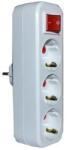 Mutlusan Electric Triplu stecher SCHUKO liniar + intrerupator 3500W 16A Mutlusan 001 170 033004 00 00 (001 170 033004 00 00) - esell