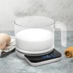 Bewello Cana gradata cu cantar digital 800 ml, 3 kg, ecran LCD, functie tare, pentru bucatarie, pe baterii (GLB_BW1019) Cantar baie