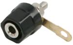  Conector Banana M4 Negru Plastic, Montaj Panou, pentru Cablu pana la 5 mm, 2 Buc (GLB_05473FK)