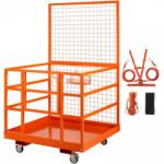  Cusca de siguranta pentru stivuitor Vivatechnix max 635 kg, 4 roti, Otel, 114.3 x 109.2 x 203.2 cm (CCGZPTCYMS214BM9RV0)