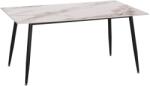  Masa dining Raven, blat ceramic, efect marmura, alb/maro, 160x80x74 cm (UE-HM18150.04)