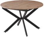 Masă extensibilă de dining, stejar artisan / neagră, 100x100-140x75 cm, abero tip 1 (UE-0000378130)