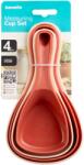 Bewello Set 4 linguri masurare, 60/ 85/ 125/ 250 ml, plastic, pentru gatit si copt, compacte, reutilizabile (GLB_57549P) Tacam