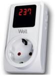 Well Stecher schuko 16A 3680W cu protectie la joasa si inalta tensiune ecran digital Well (ELAD-SH-PROT/VSD01-WL) - esell