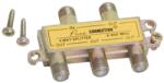 Delight Divizor Antena F 1 Intrare, 4 Iesiri, Splitter Coaxial 5-900 MHz pentru TV (GLB_05258)