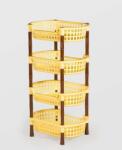 Sterk Etajera Plastic Sterk 4 Nivele Ovala, 45x32x81, Diverse Culori (7506) Raft