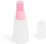 Bewello Pensula ulei silicon 60 ml, dozator integrat, pentru gatit si copt, bucatarie, roz (GLB_57518PK) Tacam