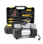  Compresor auto Macvi® 12V cu 2 cilindri, furtun 5 m, kit pana si unelte incluse (MCV-02076)