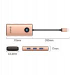 ORICO Dokkoló állomás 6in1 Usb-c Usb-a Usb-c Hdmi RJ45 Pd 100 W 4K 30Hz rózsaszín (4901673967132)