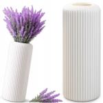  Fehér Törhetetlen Műanyag Virág Váza Modern 19, 5 CM Magas Boho (WAZON PLASTIKOWY NIETŁUKĄCY BIAŁY P101_W)