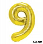 PartyPal Fólia Lufi Szám 9 Arany Szülinapi Party 40cm