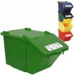 Meva Szelektív hulladékgyűjtő tartály 45L emeletes zöld 510x315x300mm (4907236677616)