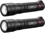 Coast Set 2 Lanterne LED COAST G60R 1000 Lumeni cu Focus Ajustabil, Reîncărcabile USB-C, IP67 Rezistente la Apă și Praf