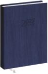 Realsystem Agendă de buzunar REALSYSTEM 2 Day B/6, pentru două zile, în format vertical, alb, cu pagini plate, albastră, 2027 (5441-04)