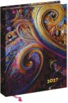 REALSYSTEM Agendă REALSYSTEM Librobello pentru femei B/6, cu pagini albe, model Fractal, 2027 (5421-60)