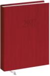 Realsystem Agendă de buzunar REALSYSTEM 2 Day B/6, cu două zile, format vertical, pagini albe, roșie, 2027 (5441-09)