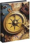 Realsystem Agendă de buzunar REALSYSTEM 2 Day B/6, cu două zile, în format vertical, albă, cu pagini plate, hartă 2027 (5441-66)
