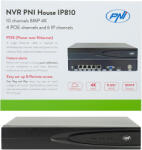 PNI NVR PNI House IP810 cu 10 canale 4K 8MP, 4 PoE si functii AI (PNI-IP810)