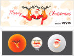 Volvik Mingi de golf Volvik Vivid Christmas 2 Pack 2, Vivid